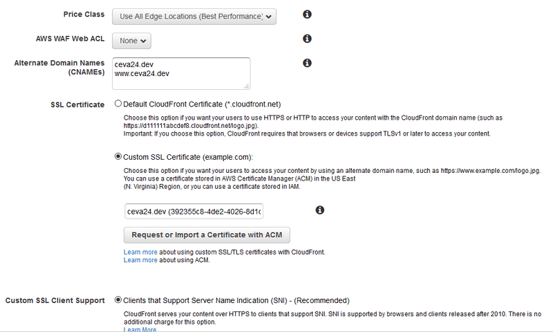 Cloudfront configuration